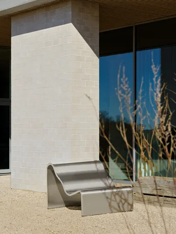 Dream View banco - Aço escovado, 100 cm - Muuto