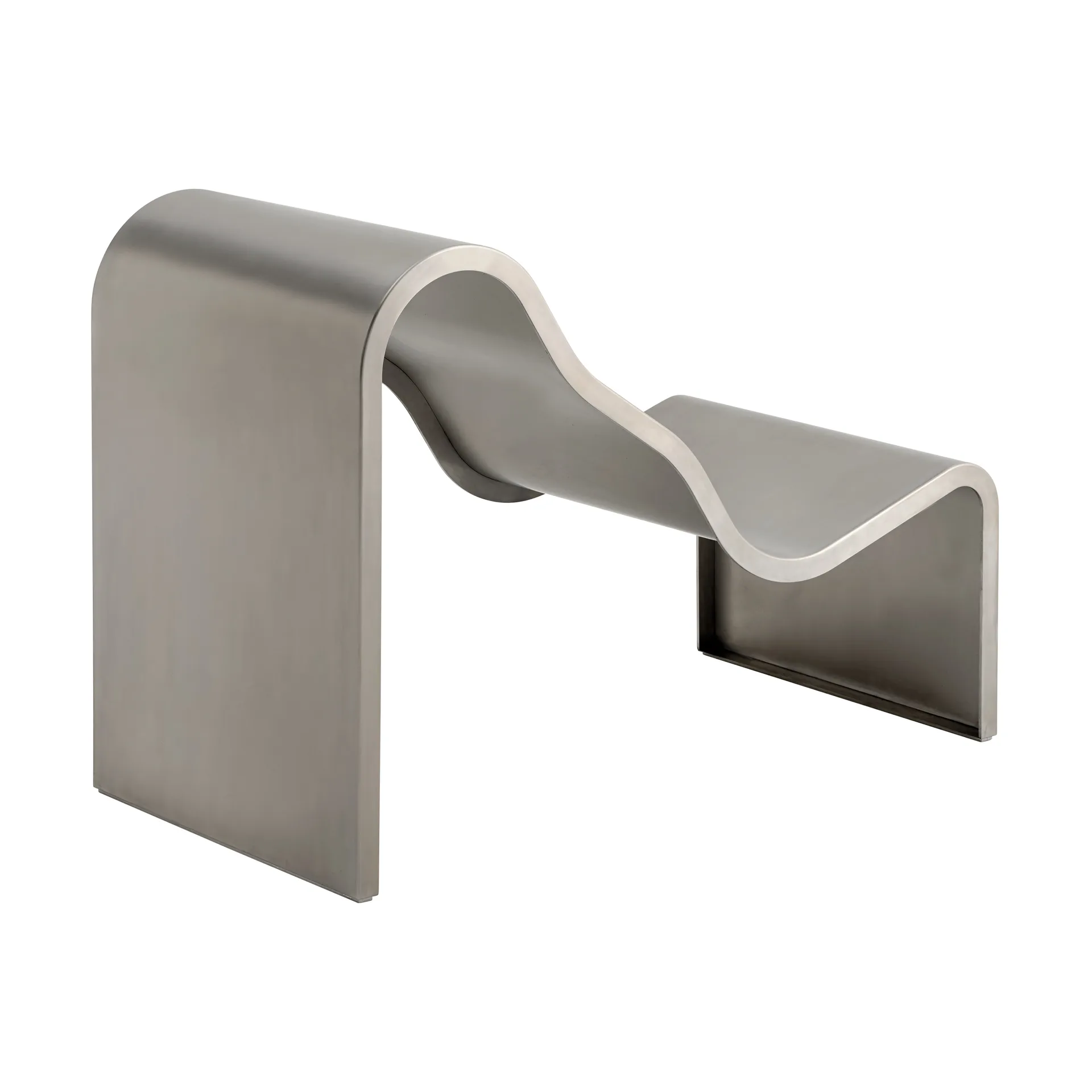 Dream View banco, Aço escovado, 60 cm Muuto