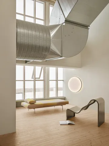 Dream View banco - Aço escovado, 60 cm - Muuto