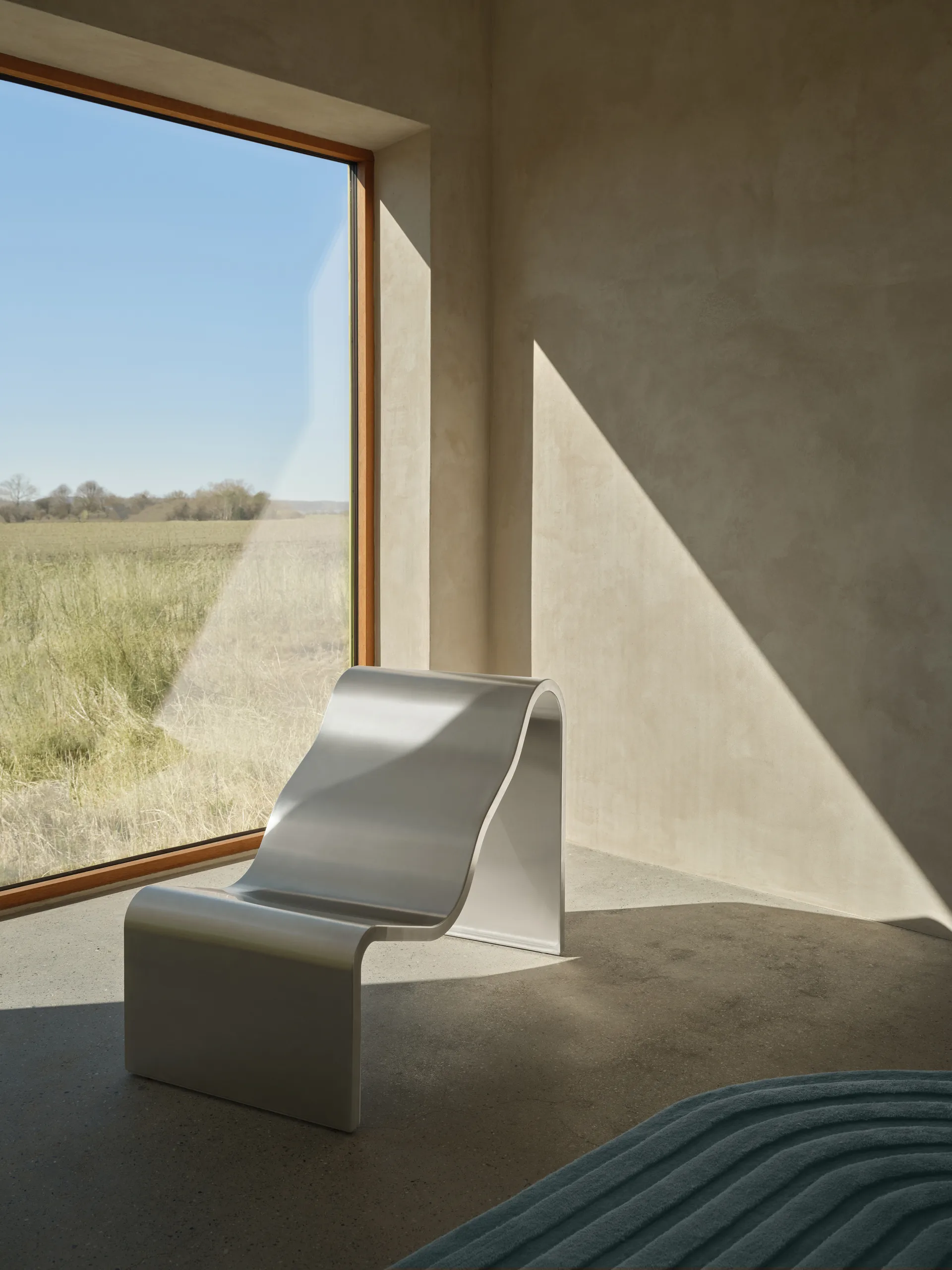 Dream View banco, Aço escovado, 60 cm Muuto