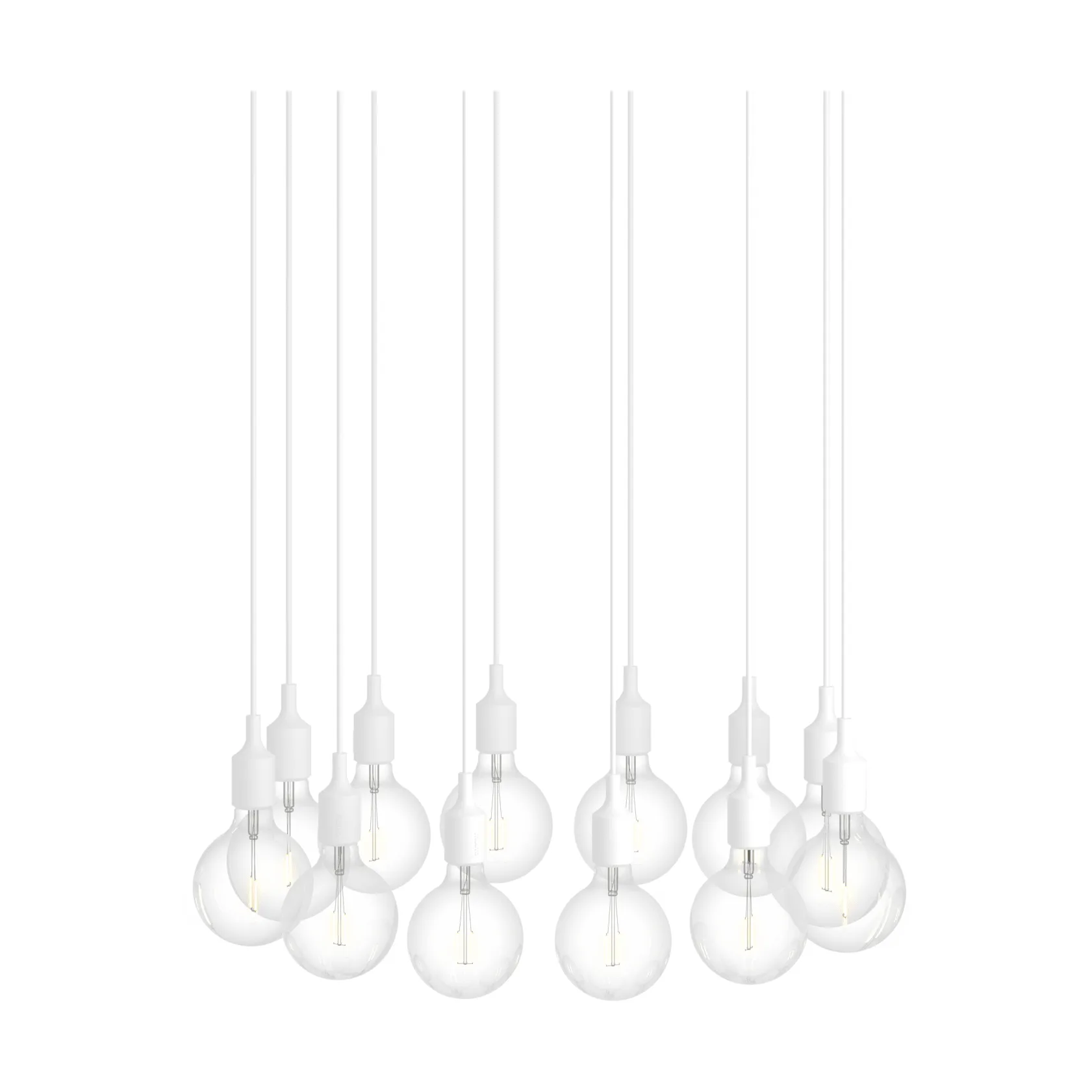 E27 Pendant Cluster 12 candeeiro pendente, Branco Muuto