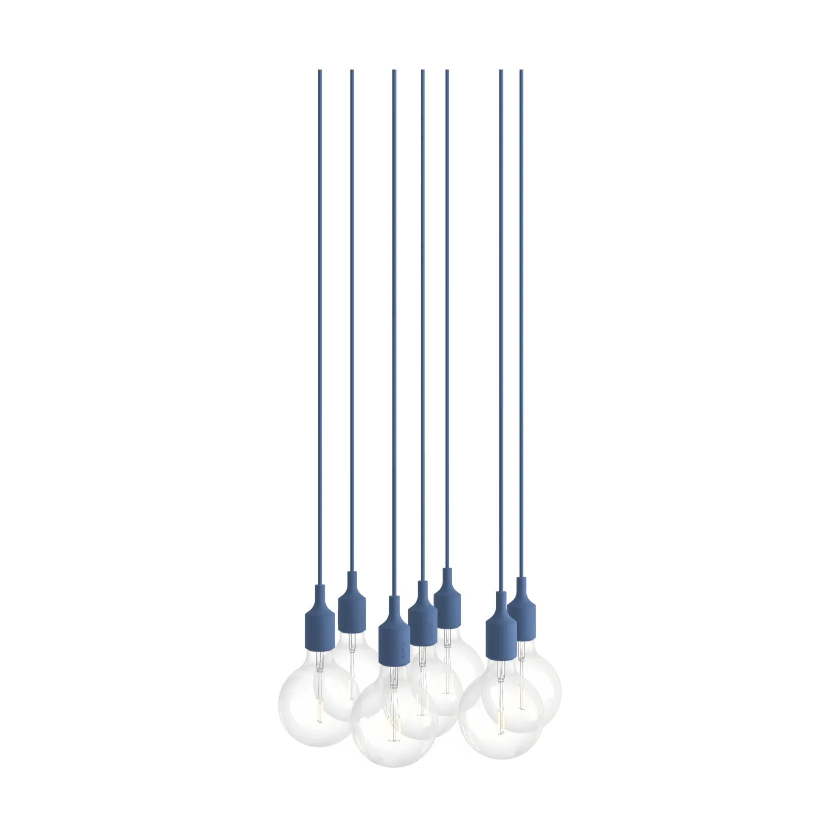 E27 Pendant Cluster 7 candeeiro pendente, Azul-pálido Muuto