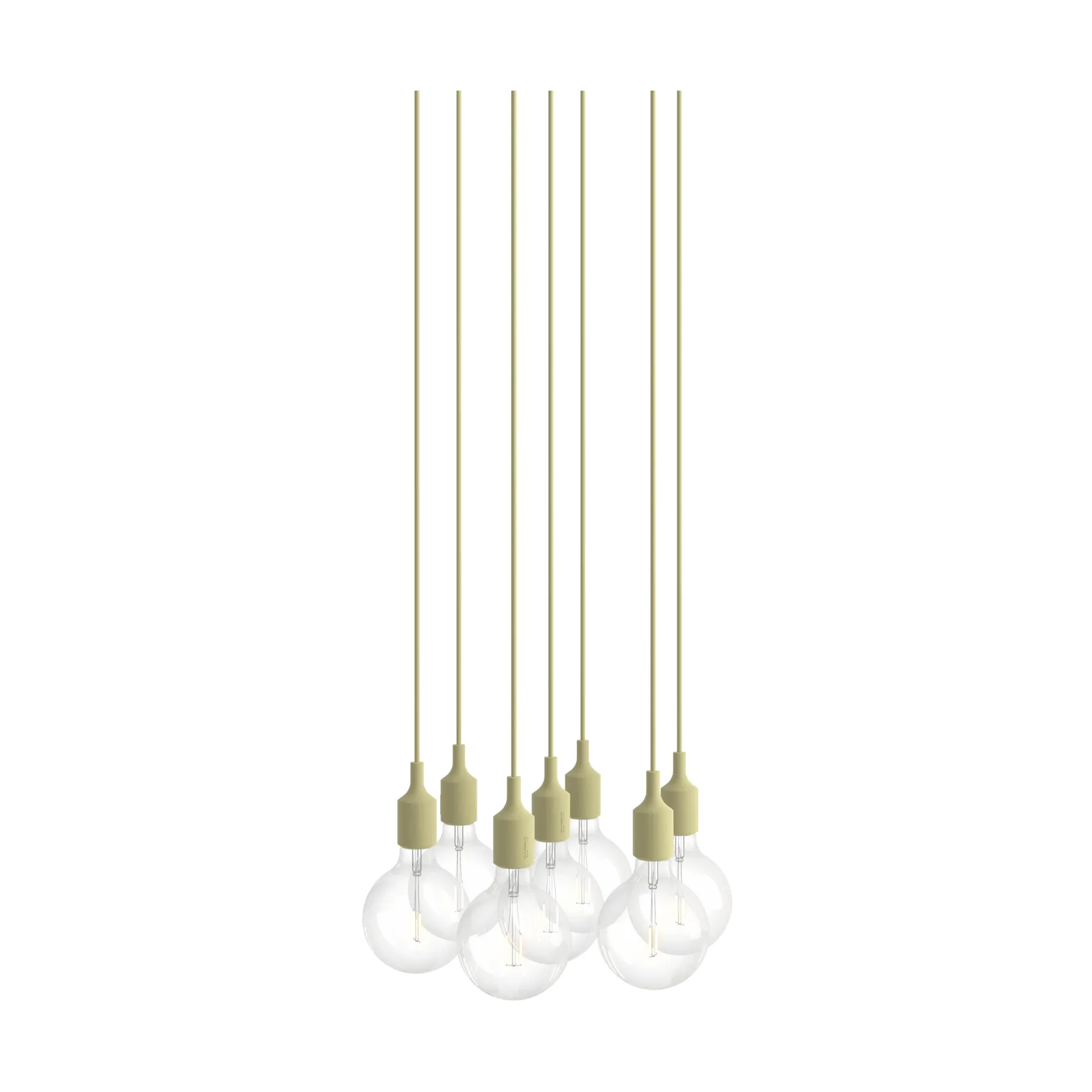 E27 Pendant Cluster 7 candeeiro pendente, Bege green Muuto