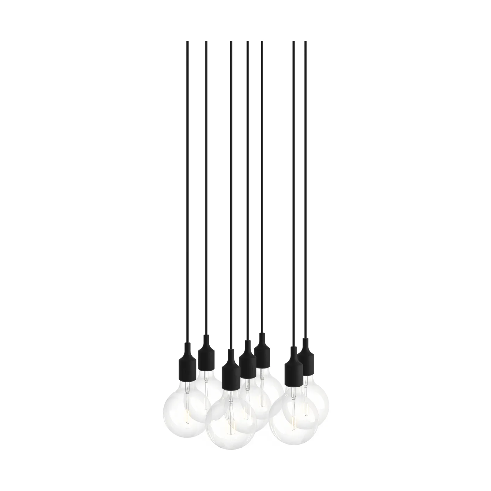 E27 Pendant Cluster 7 candeeiro pendente, Black Muuto