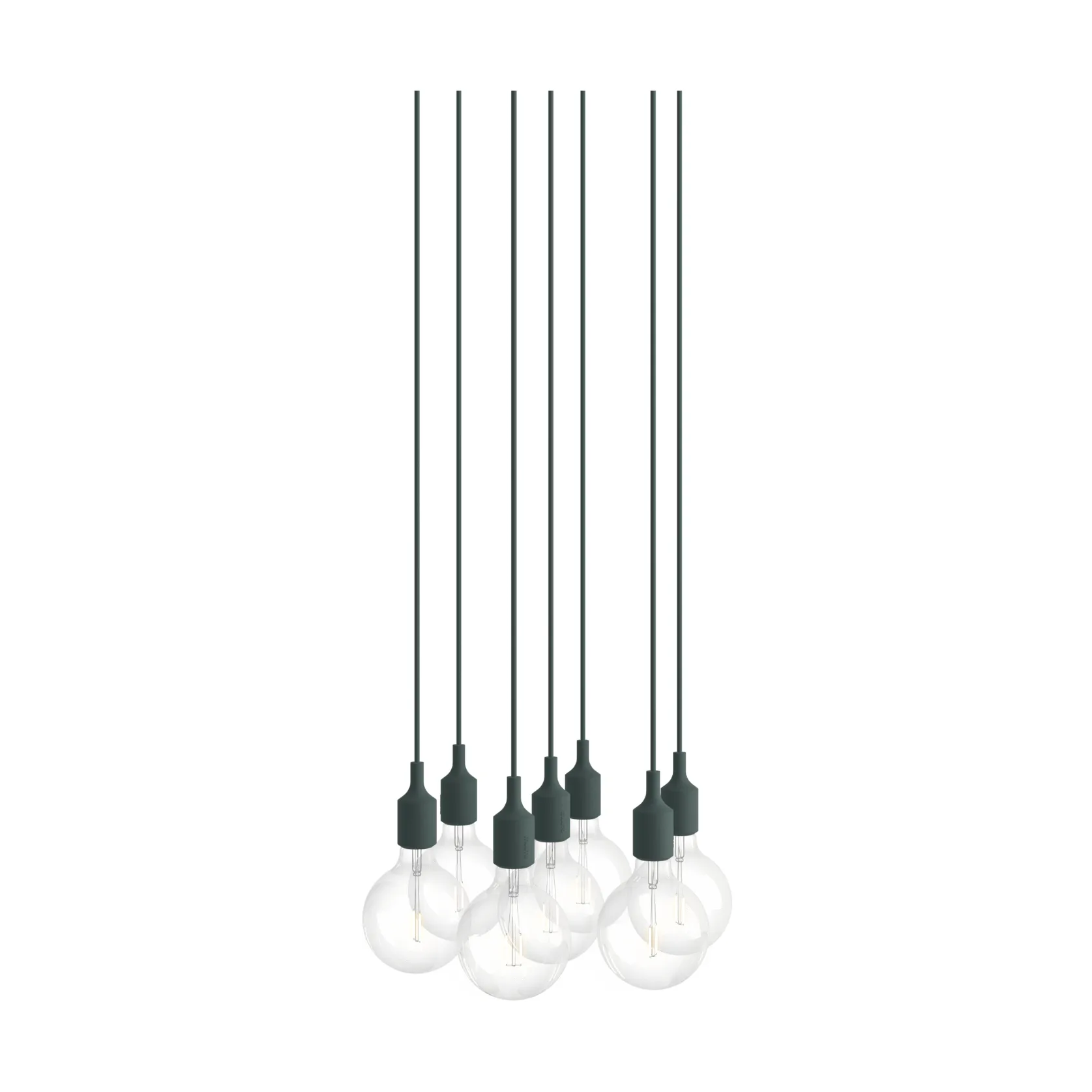 E27 Pendant Cluster 7 candeeiro pendente, Dark green Muuto