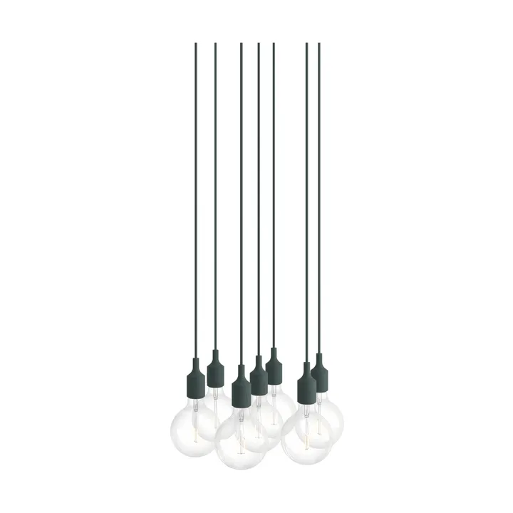E27 Pendant Cluster 7 candeeiro pendente - Dark green - Muuto