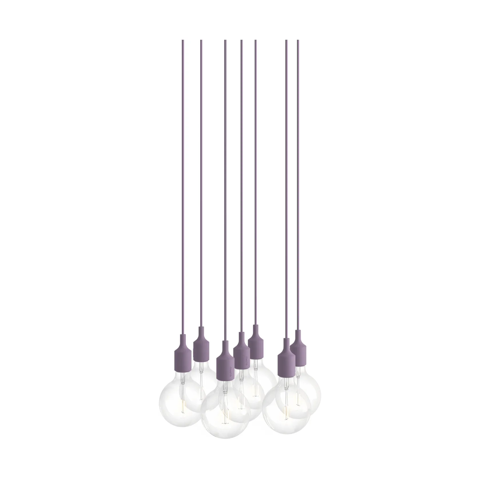 E27 Pendant Cluster 7 candeeiro pendente, Dusty lilac Muuto