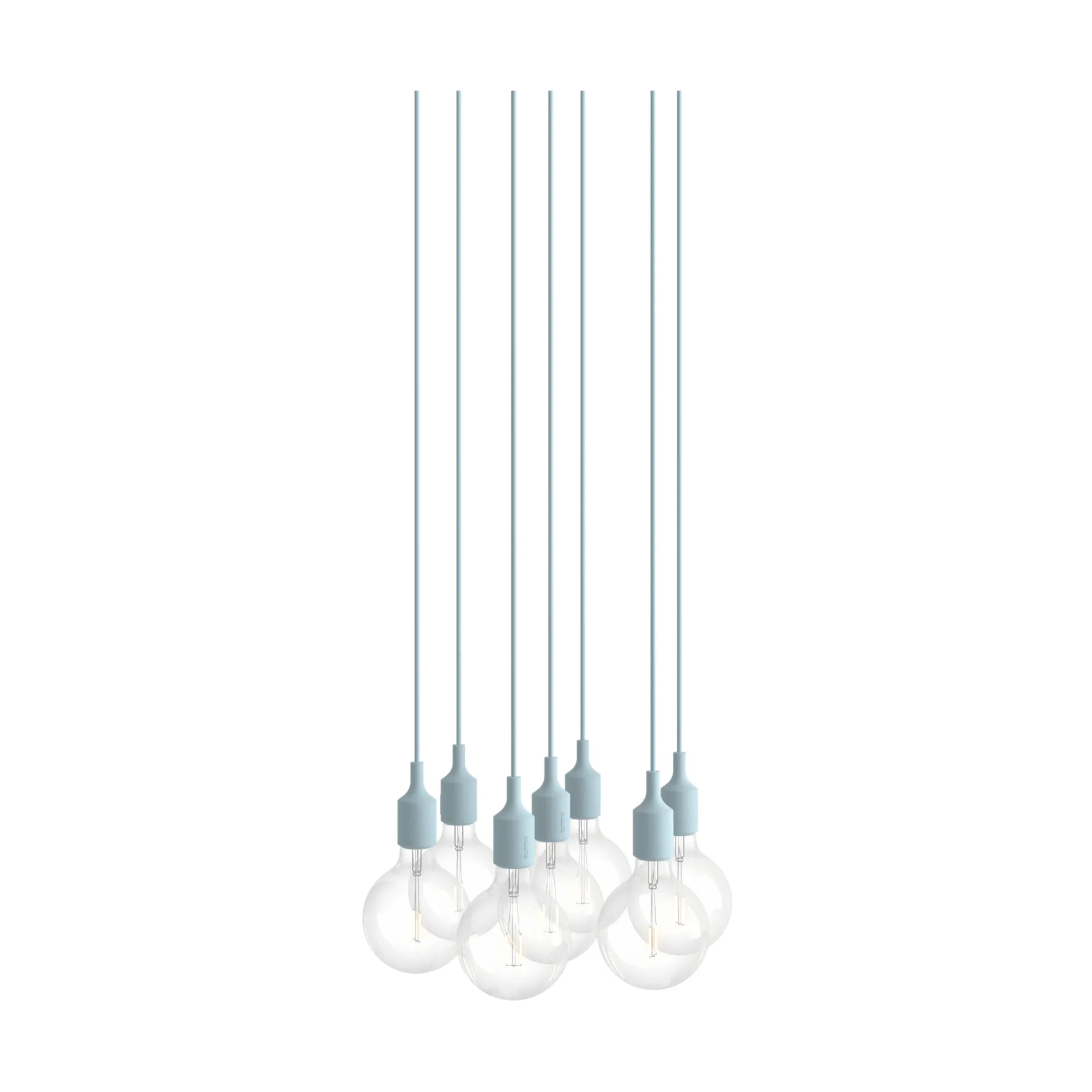 E27 Pendant Cluster 7 candeeiro pendente, Light blue Muuto