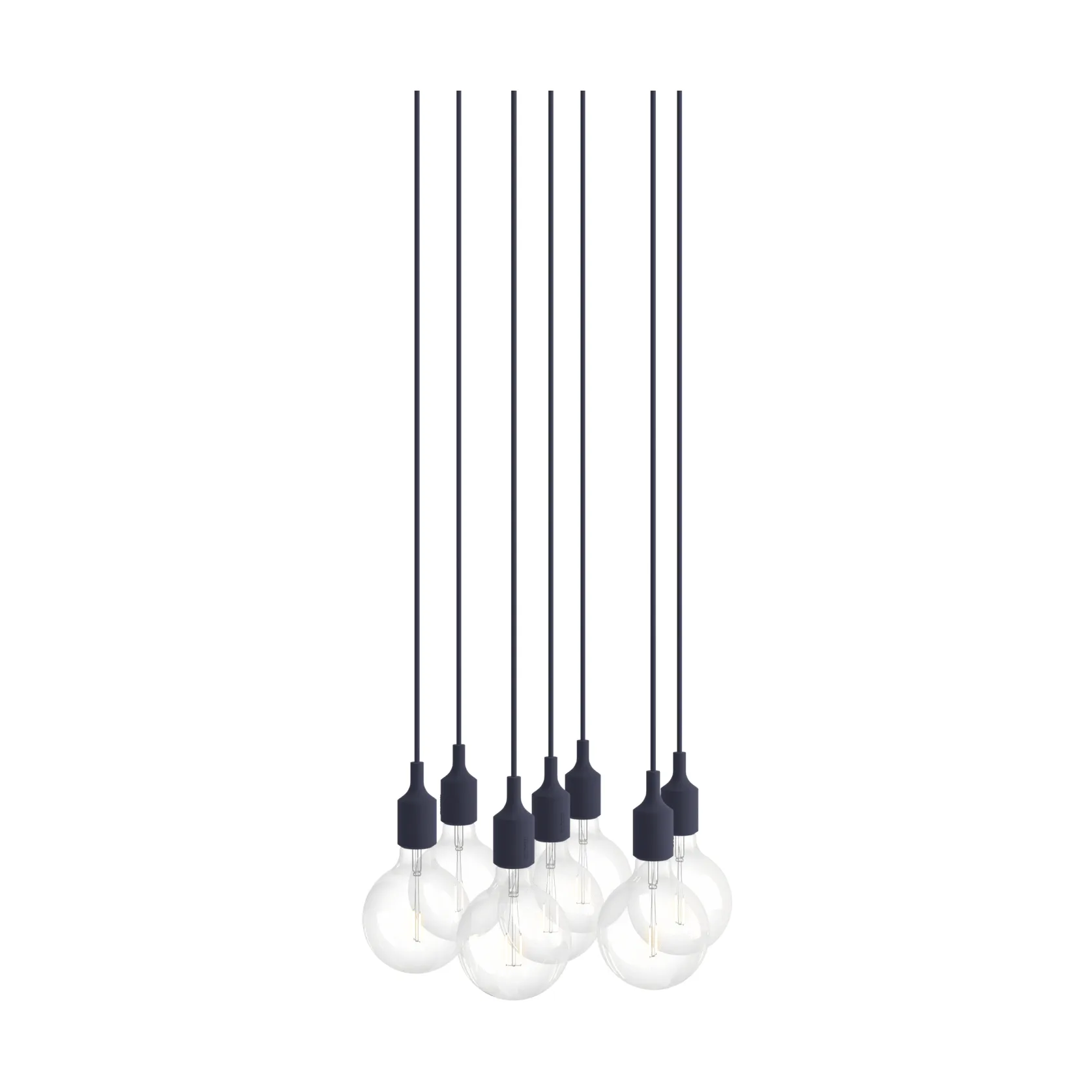 E27 Pendant Cluster 7 candeeiro pendente, Midnight blue Muuto