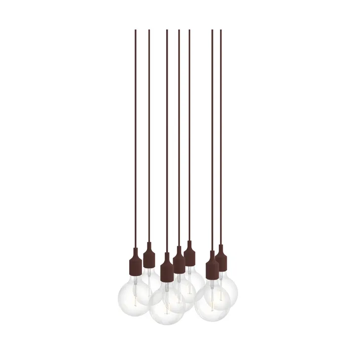 E27 Pendant Cluster 7 candeeiro pendente - Vermelho escuro - Muuto