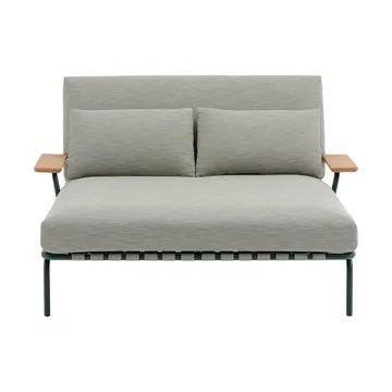 Espreguiçadeira Settle - Ribbed Weave 2-dark green, com apoio de braços - Muuto