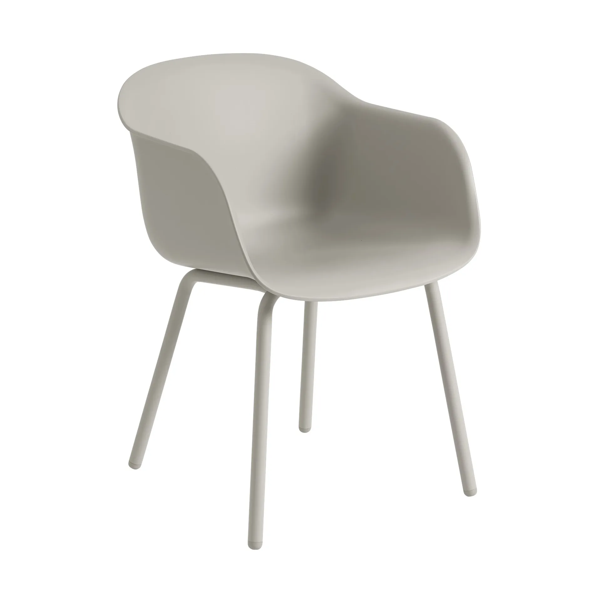 Fiber Outdoor Armchair com pernas de aço, Grey (plastic) Muuto
