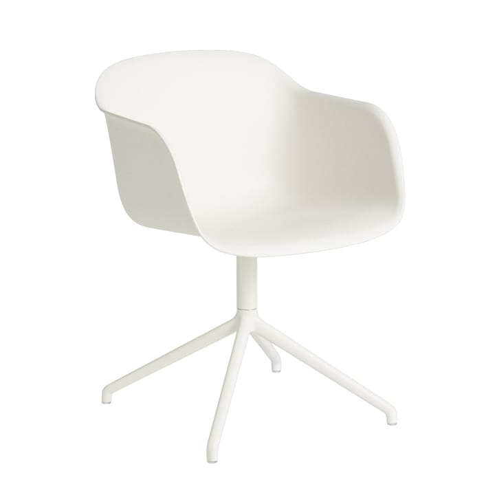 Fiber Poltrona giratória base cadeira de escritório - Branco natural (plástico) - Muuto