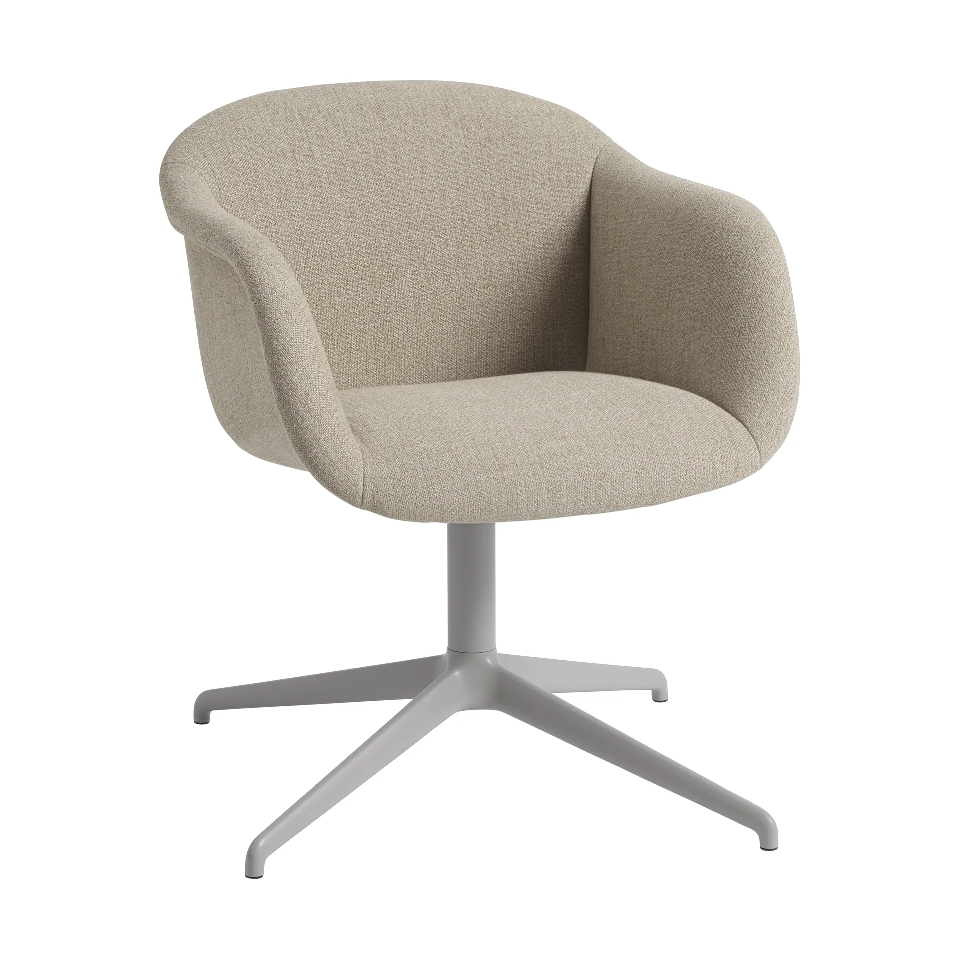 Fiber Soft Armchair base rotativa, Ecriture 240/Grey Muuto
