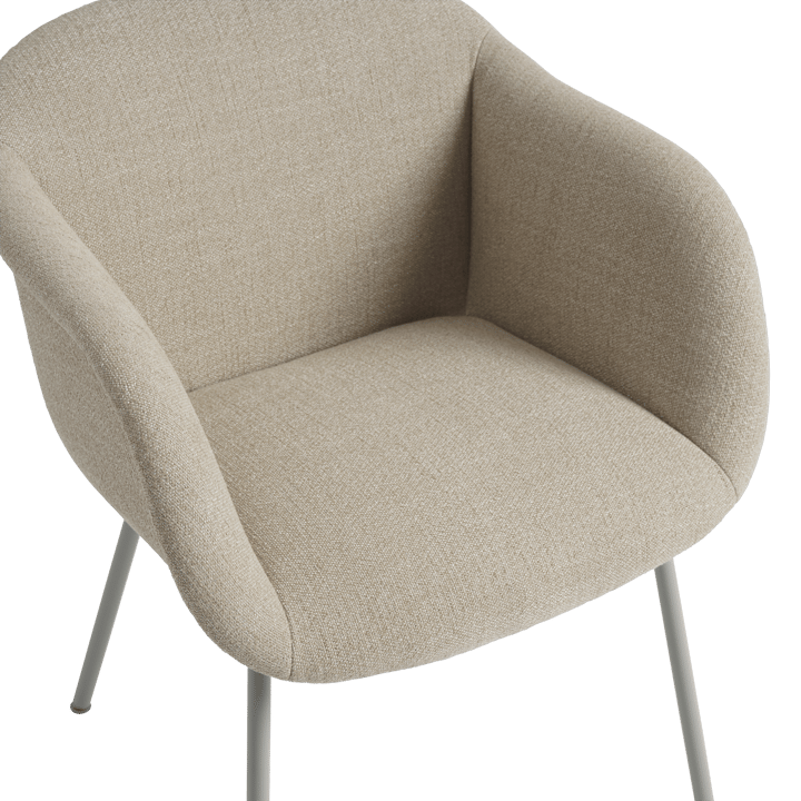 Fiber Soft Armchair base tubular, Ecriture 240/Grey Muuto