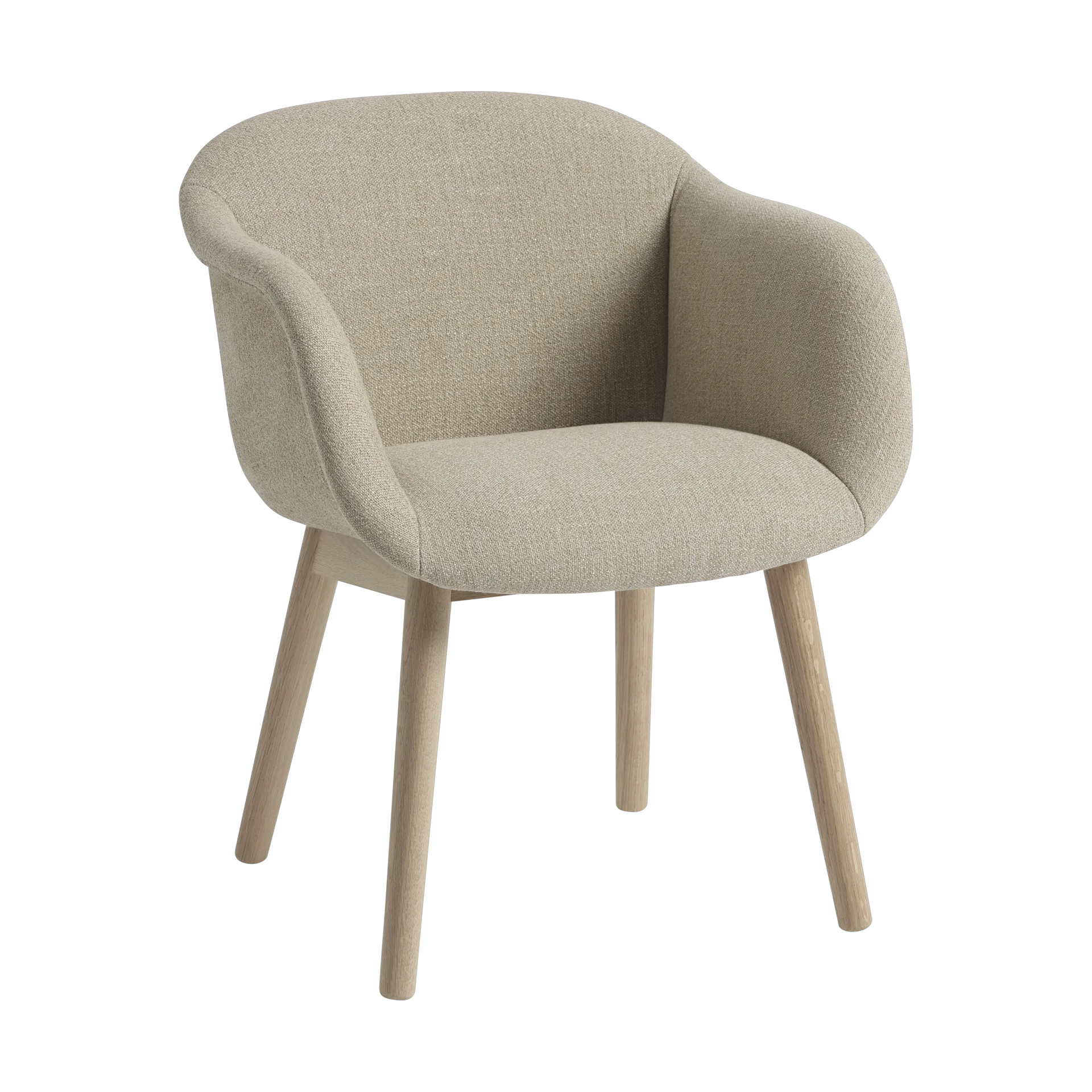 Fiber Soft Armchair com pés de madeira, Ecriture 240/Oak Muuto