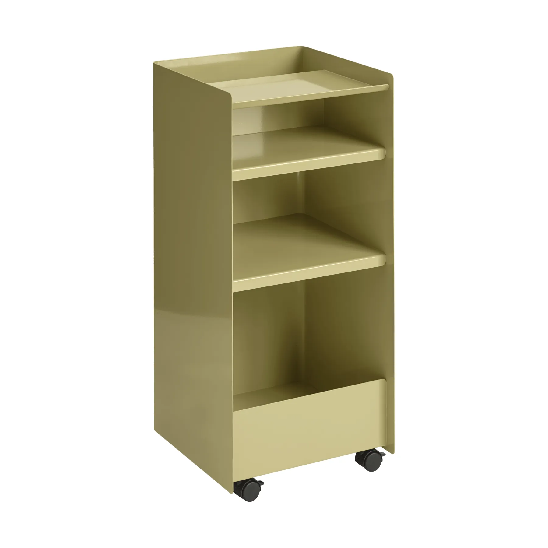 Folded Trolley carrinho aberto, Dark beige green, 37,4x38,7x37,2 cm Muuto