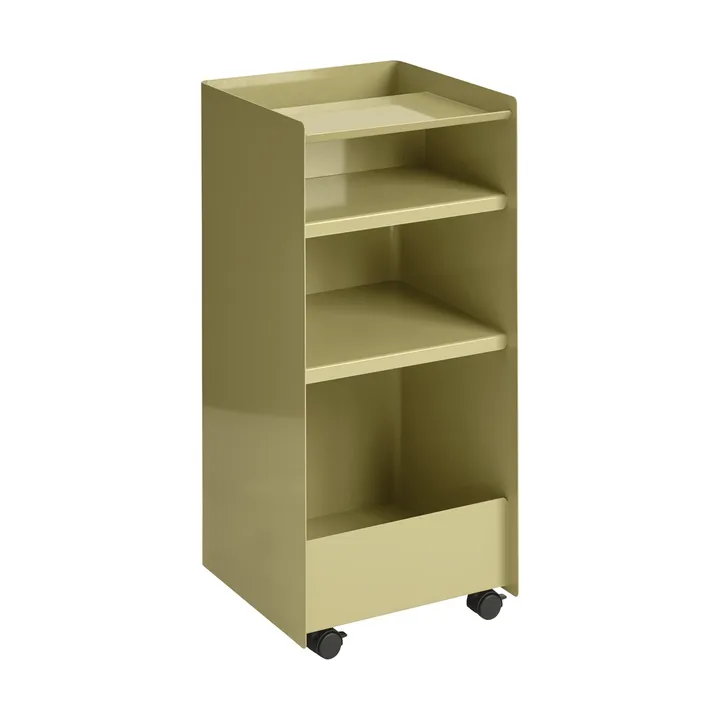 Folded Trolley carrinho aberto - Dark beige green, 37,4x38,7x37,2 cm - Muuto