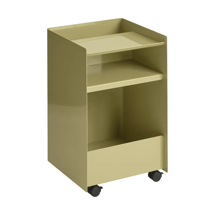 Folded Trolley carrinho aberto - Dark beige green 37,4x61,5x37,2 cm - Muuto