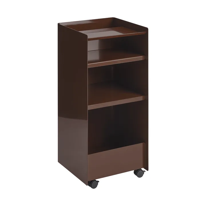Folded Trolley carrinho aberto - Vermelho escuro, 37,4x38,7x37,2 cm - Muuto