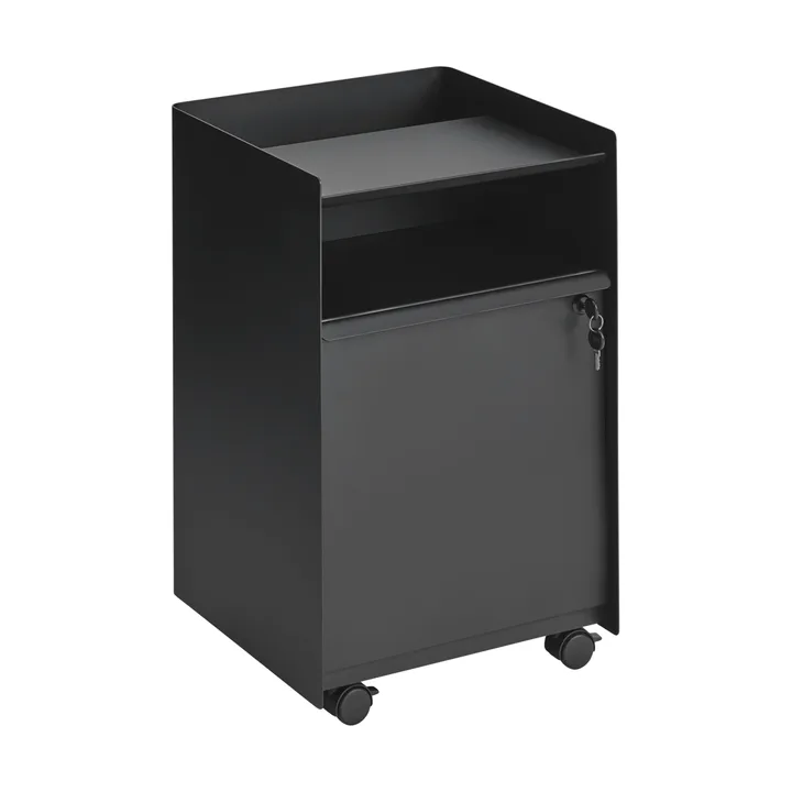 Folded Trolley carrinho com armário - Black - Muuto