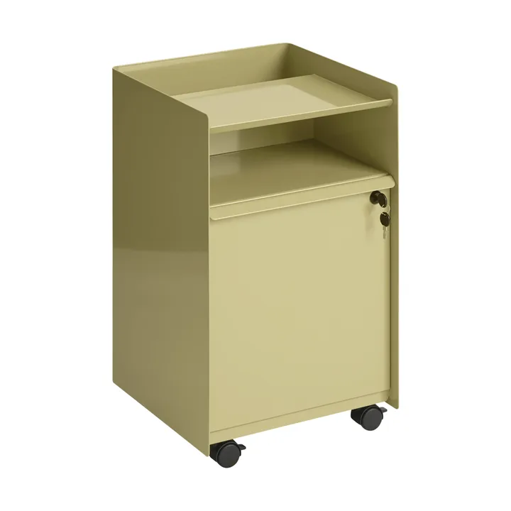 Folded Trolley carrinho com armário - Dark beige green - Muuto
