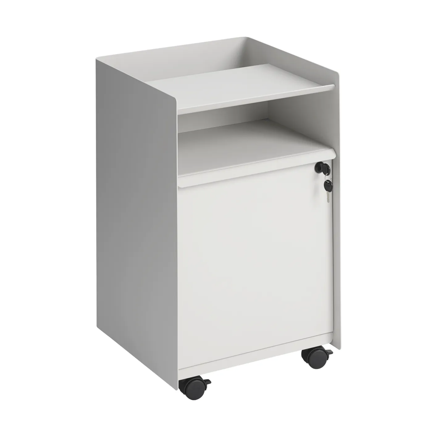 Folded Trolley carrinho com armário, Grey Muuto