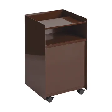 Folded Trolley carrinho com gaveta - Vermelho escuro - Muuto