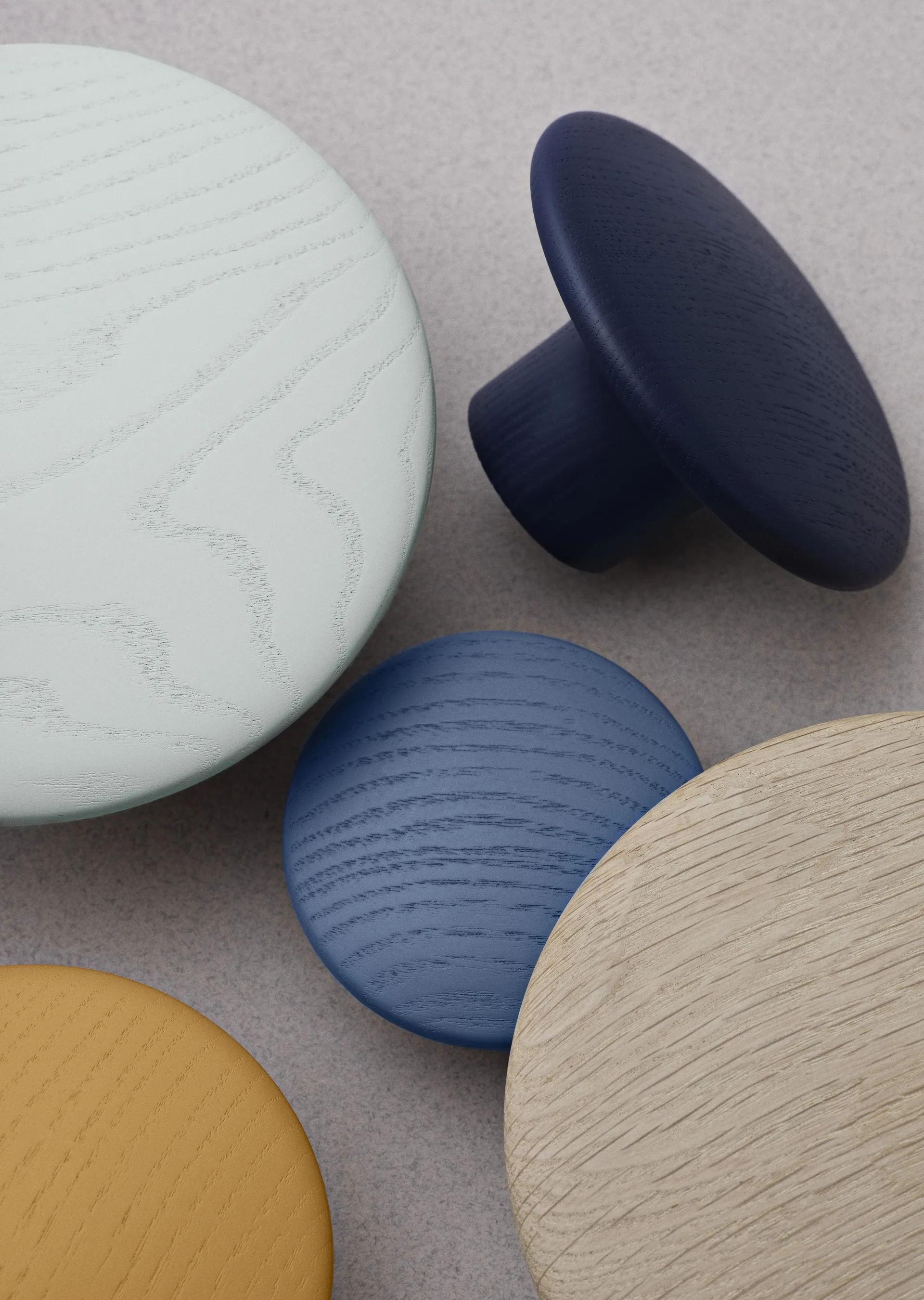 Gancho de madeira Laranja Queimado Dots , Ø13 cm Muuto