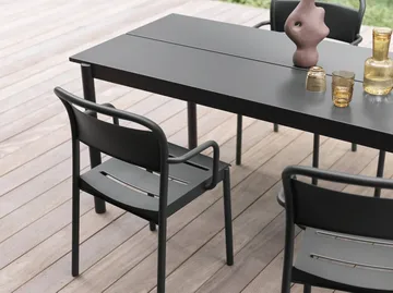 Linear mesa de aço 220x90 cm - Preto (RAL 7021) - Muuto