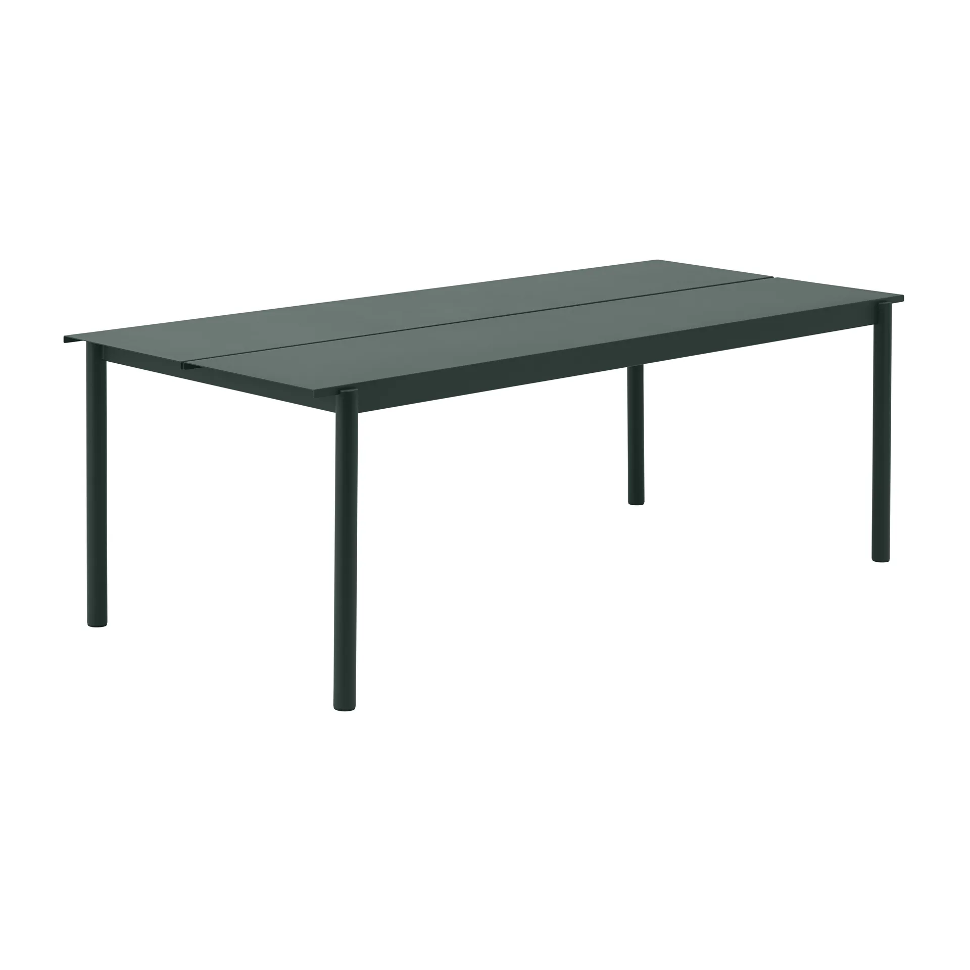 Linear mesa de aço 220x90 cm, Verde escuro (RAL 6012) Muuto