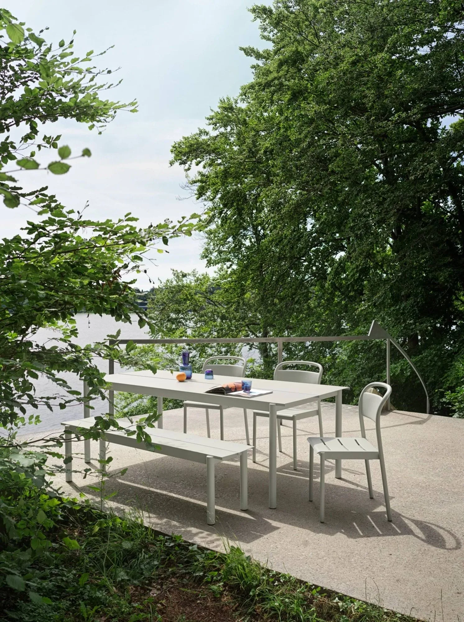 Linear poltrona aço, Cinza (RAL 7044) Muuto