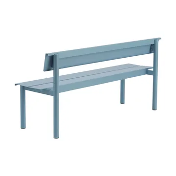 Linear Steel banco com encosto - Azul pálido, 170x34 cm - Muuto