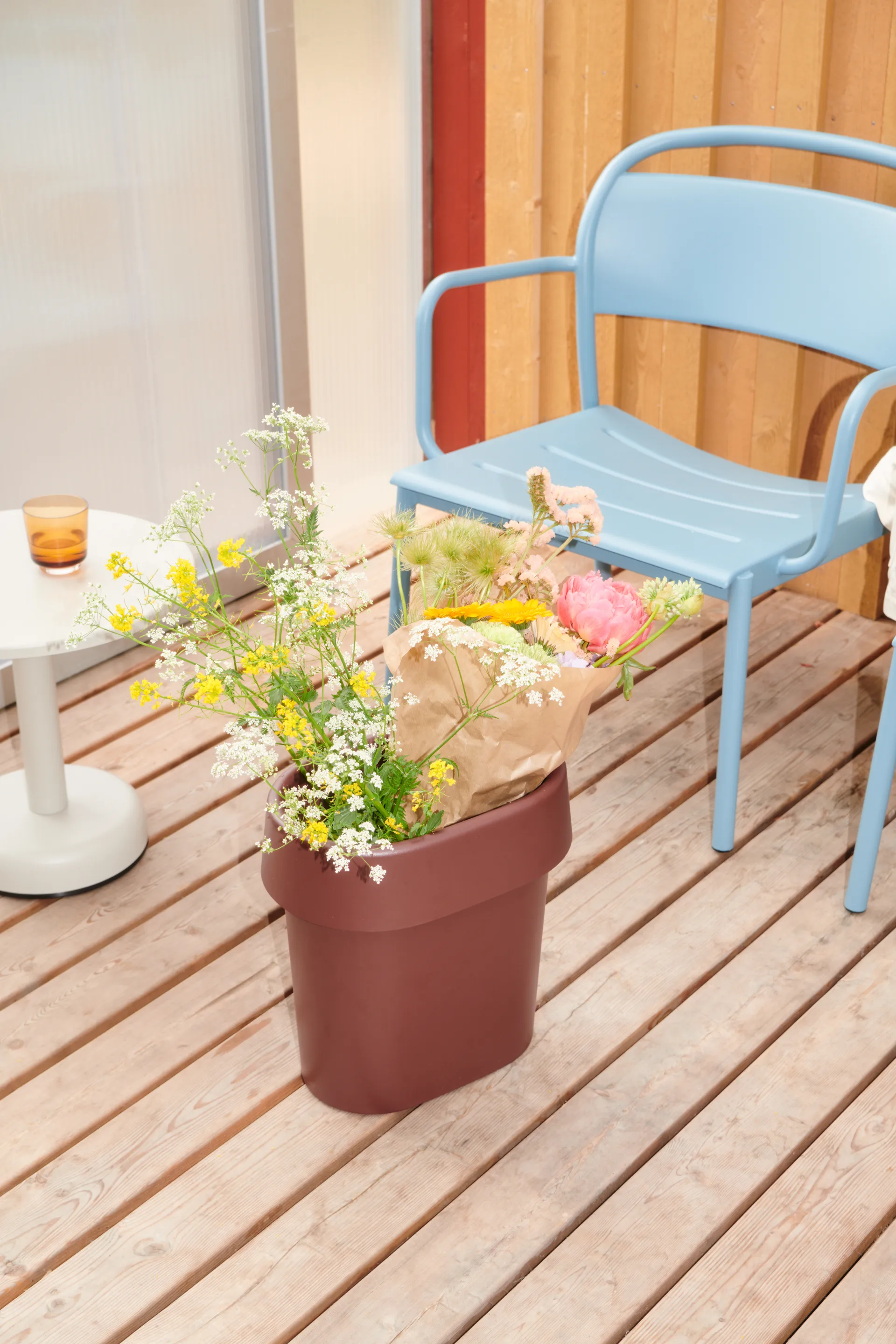 Linear Steel poltrona lounge, Azul pálido Muuto