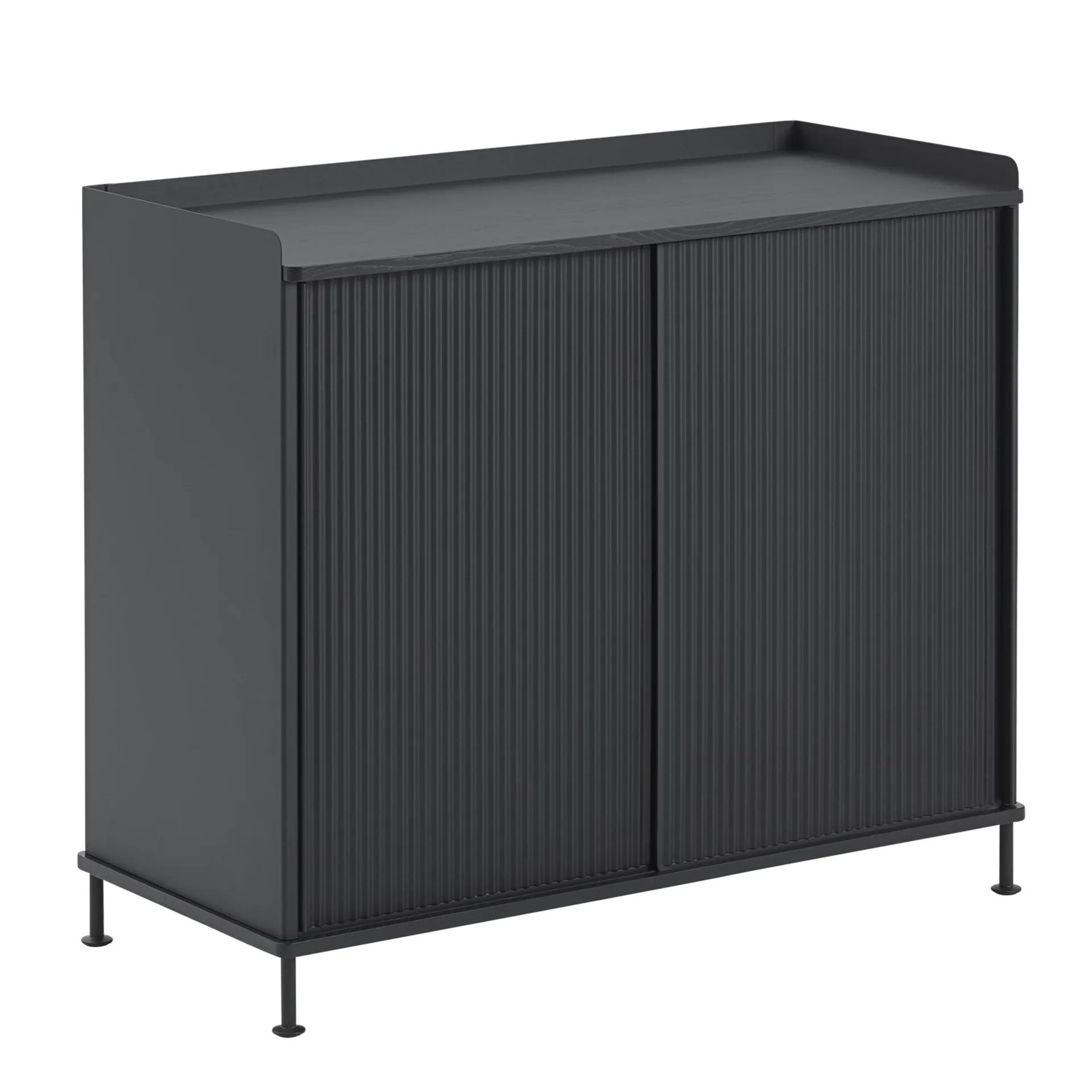 Mesa alta de apoio Enfold , preto-preto Muuto