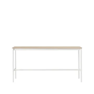 Mesa bar Base High - Carvalho, estrutura preta, compensado, L50 C190 A95 - Muuto