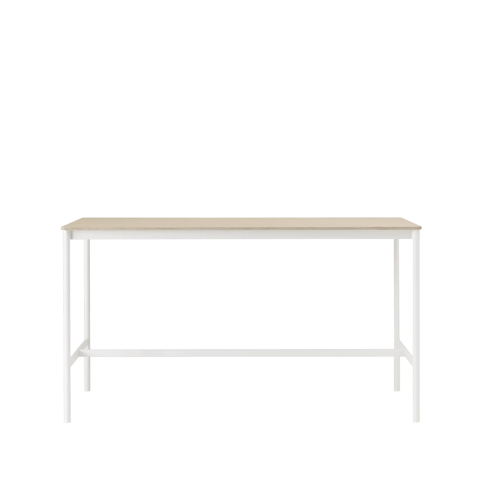 Mesa bar Base High, Carvalho, estrutura preta, compensado, L85 C190 A105 Muuto
