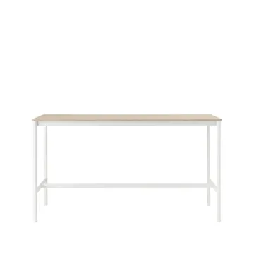 Mesa bar Base High - Carvalho, estrutura preta, compensado, L85 C190 A105 - Muuto