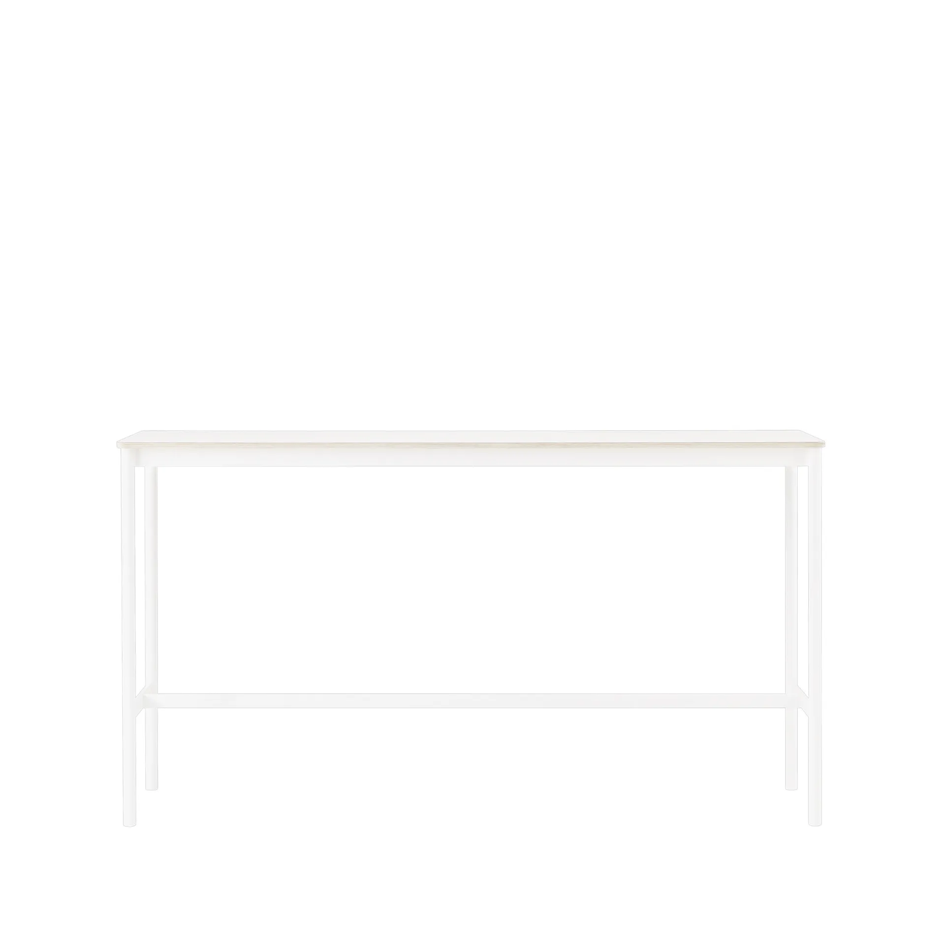 Mesa bar Base High, laminado branco-estrutura branca-compensado,L50 C190 A105 Muuto