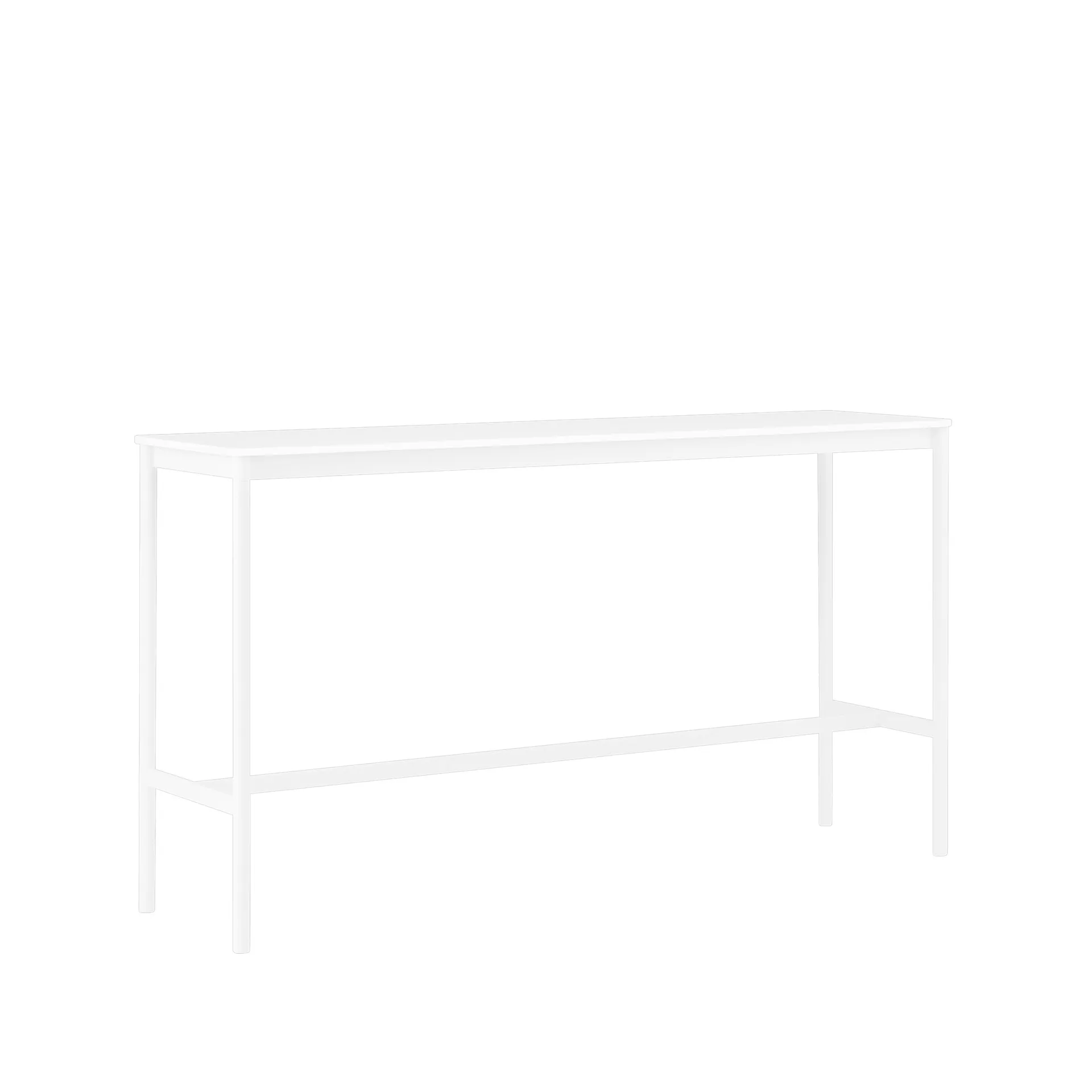 Mesa bar Base High, laminado branco-estrutura branca-L50 C190 A105 Muuto