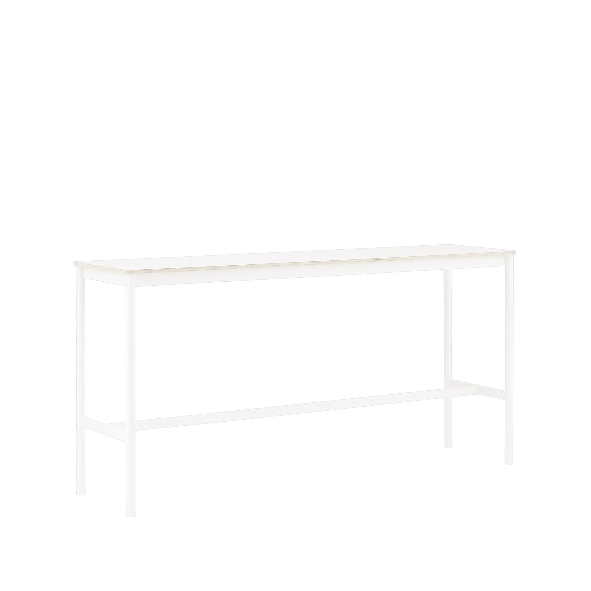 Mesa bar Base High, laminado branco-estrutura branca-L50 C190 A95 Muuto