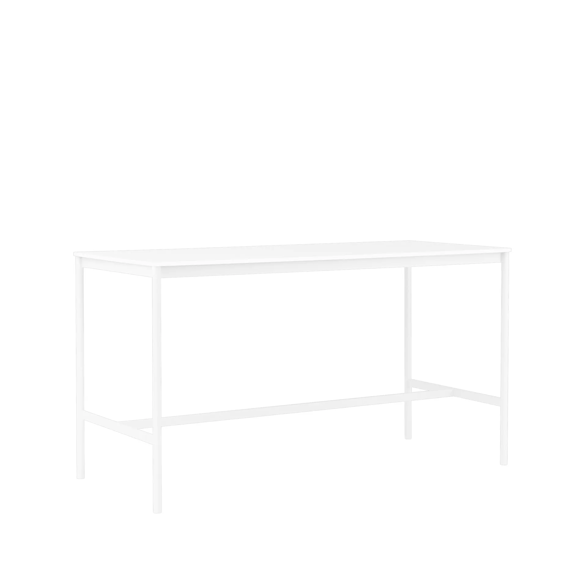 Mesa bar Base High, laminado branco-estrutura branca-L85 C190 A105 Muuto