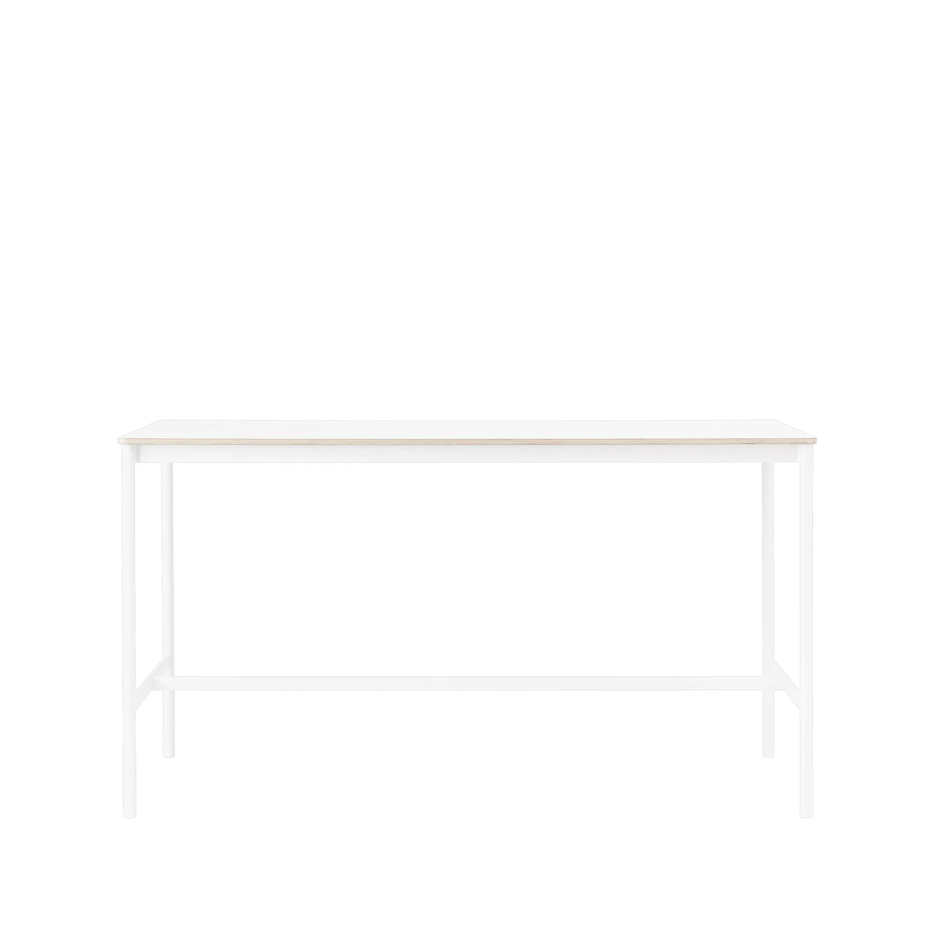 Mesa bar Base High, laminado branco-estrutura branca-L85 C190 A105 Muuto