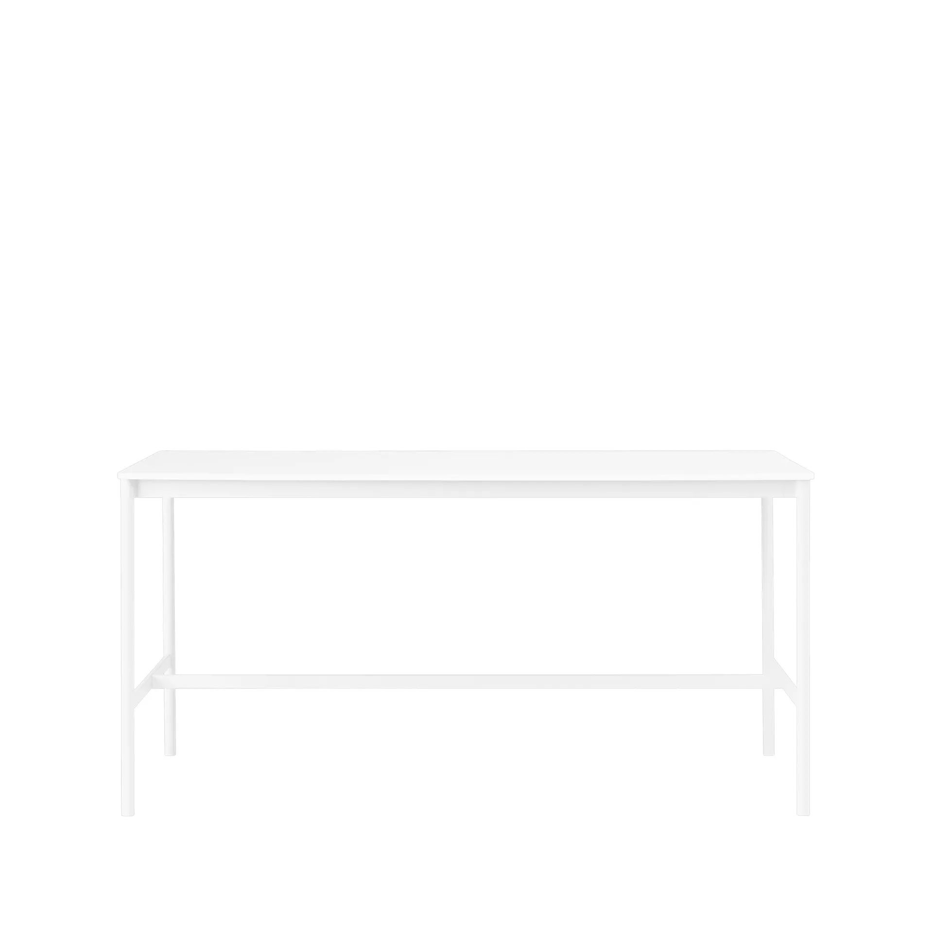 Mesa bar Base High, laminado branco-estrutura branca-L85 C190 A95 Muuto
