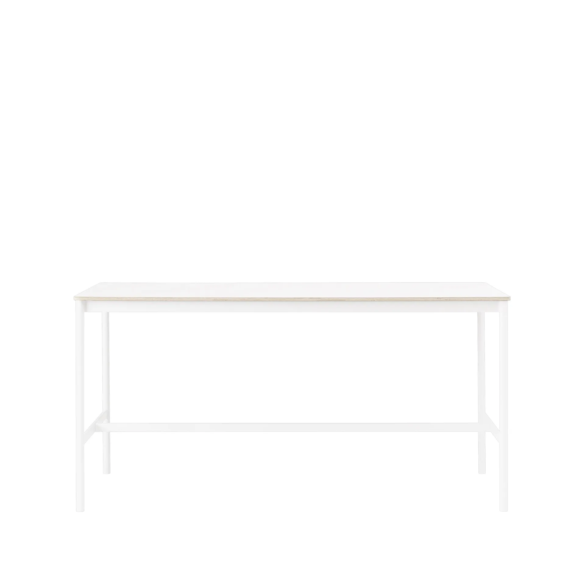Mesa bar Base High, laminado branco-estrutura branca-L85 C190 A95 Muuto