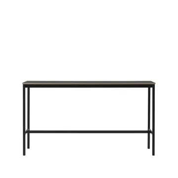 Mesa bar Base High - preto linóleo, estrutura preta, compensado, L50 C190 A105  - Muuto