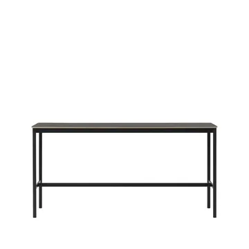 Mesa bar Base High - preto linóleo, estrutura preta, compensado, L50 C190 A95  - Muuto