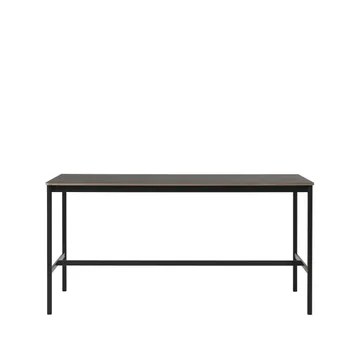 Mesa bar Base High - preto linóleo, estrutura preta, compensado, L85 C190 A95  - Muuto