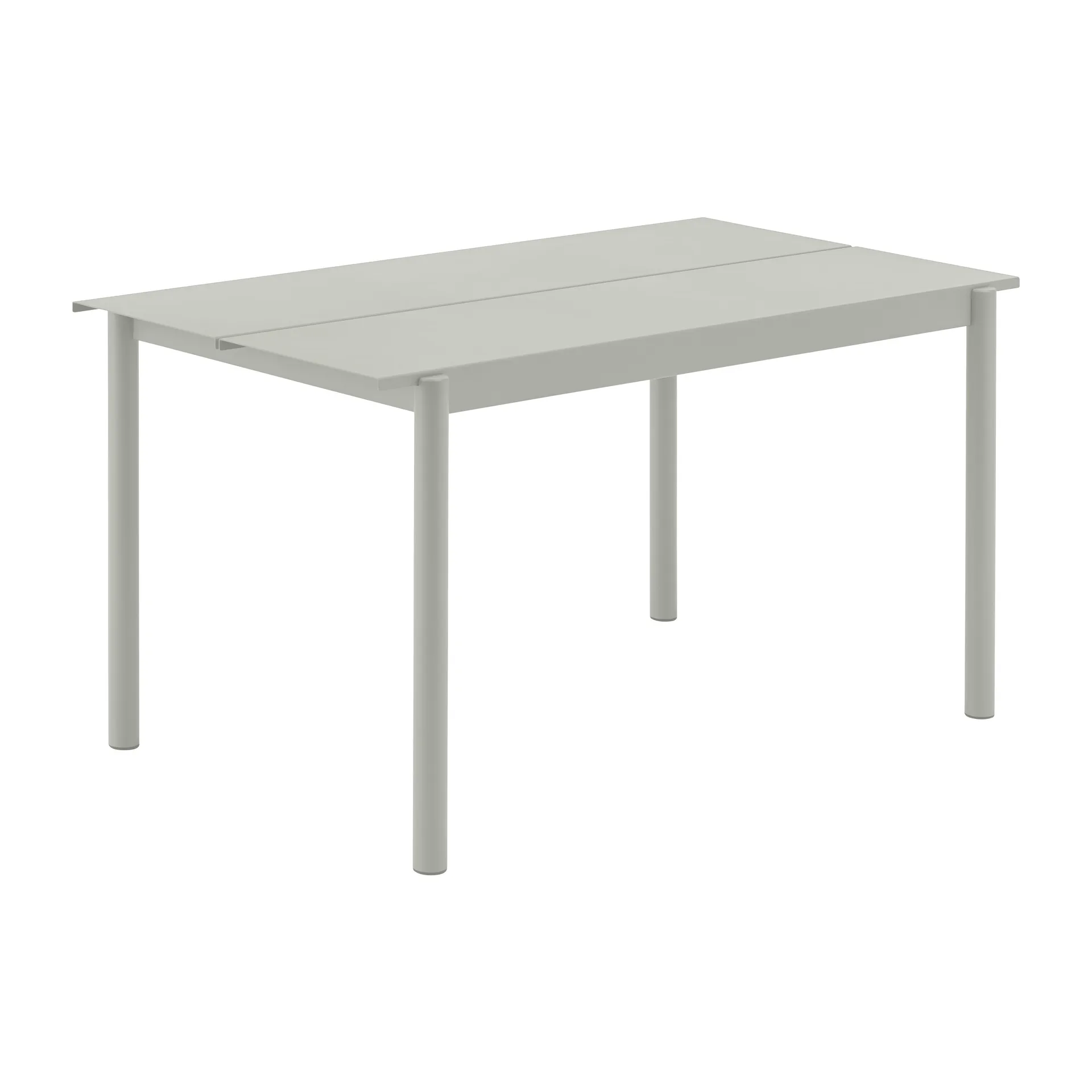 Mesa de aço Linear 140 cm, Cinza (RAL 7044) Muuto