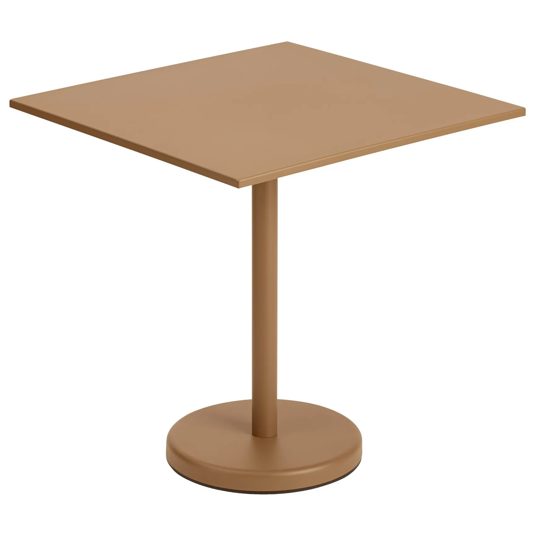 Mesa de aço Linear 70x70 cm, Burnt orange Muuto